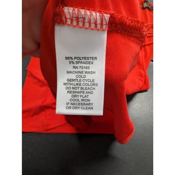 Cupio Women’s Top Bright Red Sleeveless Chest Detail Women's Size XL - Picture 5 of 6